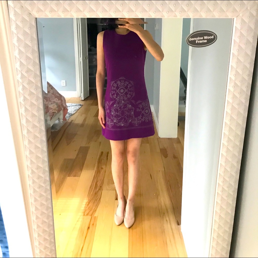 Banana Republic Purple Midi Dress
